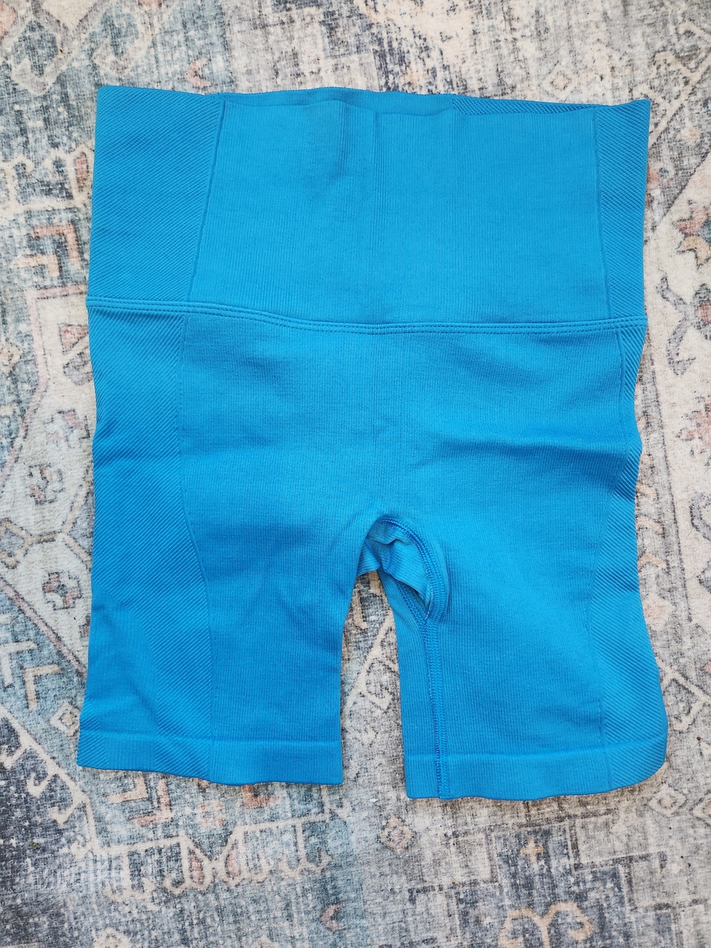 all in motion Bright Blue Seamless High-Waist Bike Shorts